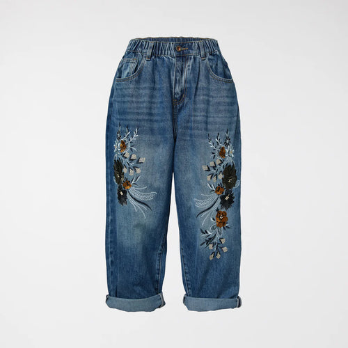Dżinsy Baggy Wendy Trendy z haftem