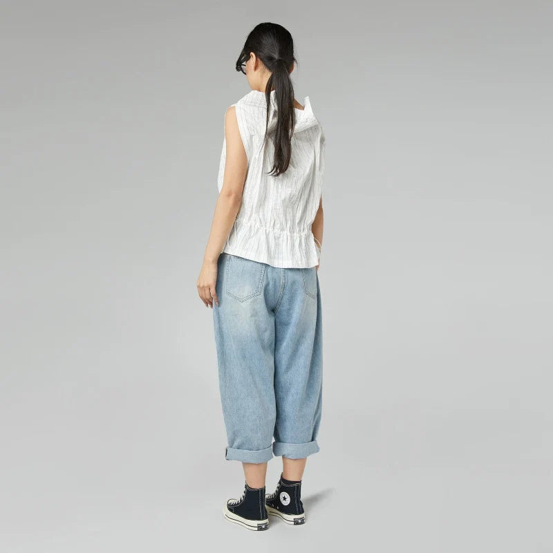BAGGY JEANS Wendy Trendy z haftem w maki